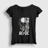 Presmono Siyah Highway to Hell Skull Ac/Dc Unisex Sweatshirt