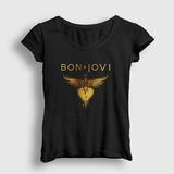 Presmono Siyah Hits Bon Jovi Kadın T-Shirt