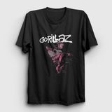 Presmono Siyah Hollow Gorillaz Kadın T-Shirt