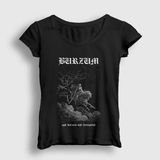 Presmono Siyah Horse Burzum Kadın T-Shirt