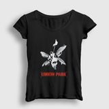 Presmono Siyah Hybrid Theory Linkin Park Kadın T-Shirt