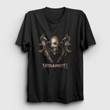 Presmono Siyah Iron Megadeth Kadın T-Shirt