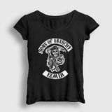 Presmono Siyah Izmir Sons Of Anarchy Kadın T-Shirt