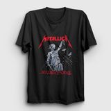 Presmono Siyah Justice Metallica Kadın T-Shirt