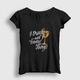 Presmono Siyah Know Game Of Thrones Kadın T-Shirt