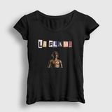 Presmono Siyah La Flame Astroworld Travis Scott Kadın T-Shirt