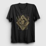 Presmono Siyah Moose In Flames Kadın T-Shirt