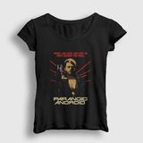Presmono Siyah Paranoid Android Radiohead Kadın T-Shirt