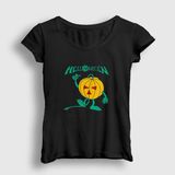 Presmono Siyah Pumpkin Helloween Kadın T-Shirt