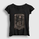 Presmono Siyah Rasputin Mastodon Kadın T-Shirt