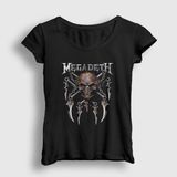 Presmono Siyah Rust Megadeth Kadın T-Shirt