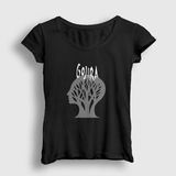 Presmono Siyah Sauvage Gojira Kadın T-Shirt