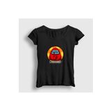 Presmono Siyah Shhh Among Us Kadın T-Shirt
