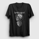 Presmono Siyah Skeleton Lamb Of God Kadın T-Shirt