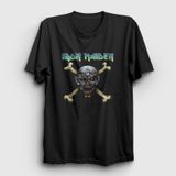 Presmono Siyah Skull Iron Maiden Unisex T-Shirt