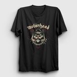 Presmono Siyah Skull Lemmy Motörhead Kadın T-Shirt