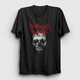 Presmono Siyah Skull Motionless In White Kadın T-Shirt