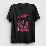 Presmono Siyah Stage Gorillaz Kadın T-Shirt