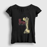 Presmono Siyah Stairway Led Zeppelin Kadın T-Shirt