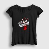Presmono Siyah Steel Judas Priest Kadın T-Shirt