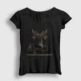 Presmono Siyah The True Mayhem Kadın T-Shirt