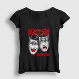 Presmono Siyah Theatre Mötley Crüe Kadın T-Shirt