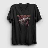 Presmono Siyah Wolf Disturbed Kadın T-Shirt