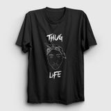 Presmono Thug Life Tupac Shakur Siyah Unisex T-Shirt