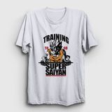 Presmono Training Goku Anime Dragon Ball Beyaz Unisex T-shirt