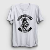 Presmono Unisex Beyaz Ankara Sons Of Anarchy T-Shirt - XL