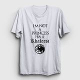 Presmono Unisex Beyaz Princess Game Of Thrones T-Shirt - 5XL