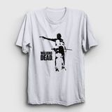 Presmono Unisex Beyaz Silhouettes The Walking Dead T-Shirt