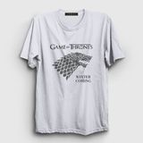 Presmono Unisex Beyaz Stark Game Of Thrones T-Shirt - 4XL