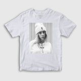 Presmono Unisex Çocuk Billie Eilish Beyaz T-Shirt