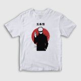 Presmono Unisex Çocuk Satoru Anime Jujutsu Kaisen Beyaz T-Shirt