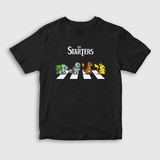Presmono Unisex Çocuk Siyah Pokemon Pikachu Bulbasaur Charmander Squirtle The Starters T-Shirt - 9 - 10 Yaş