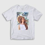 Presmono Unisex Çocuk Summertime Lana Del Rey Beyaz T-Shirt