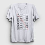 Presmono Unisex Diagonal Shameless Beyaz T-Shirt