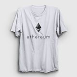 Presmono Unisex Ethereum Bitcoin Beyaz Kolsuz T-shirt