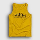 Presmono Unisex Evolution Evrim Developer Yazılımcı Sarı Atlet T-Shirt