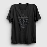 Presmono Unisex Fire In Flames Siyah T-Shirt