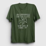 Presmono Unisex Haki Logo Led Zeppelin T-Shirt - 5XL