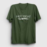 Presmono Unisex Haki Not Today Game Of Thrones T-Shirt - 3XL