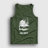 Presmono Unisex Haki Skull Call Of Duty Atlet - 2XL