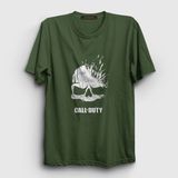 Presmono Unisex Haki Skull Call Of Duty T-Shirt - 3XL