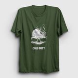 Presmono Unisex Haki Skull Call Of Duty T-Shirt - XS