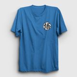Presmono Unisex Kanji Go Anime Dragon Ball Mavi T-shirt