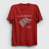 Presmono Unisex Kırmızı Stark Game Of Thrones T-Shirt - 2XL