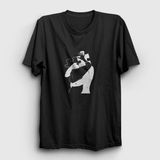 Presmono Unisex Kiss Valentine S Day Sevgililer Günü Siyah T-shirt