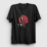 Presmono Unisex Levi Anime Attack On Titan Siyah T-Shirt